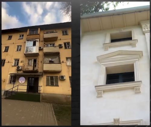 В историческом центре Алматы продолжается обновление фасадов жилых домов